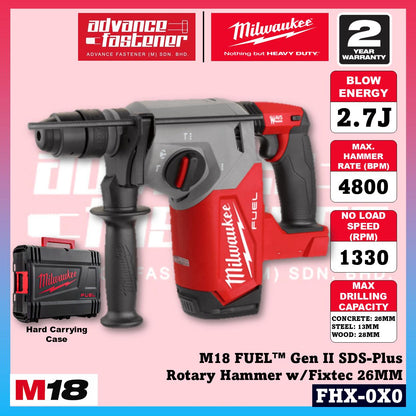 Milwaukee M18 CHIP & GRIND KIT ( FHX M18 FUEL Gen II Rotary Hammer / FID3 M18 FUEL Gen IV Impact Driver / FPD3 M18 FUEL Gen IV Driver Drill / FSAG100XB M18 FUEL Gen II Braking Grinder )