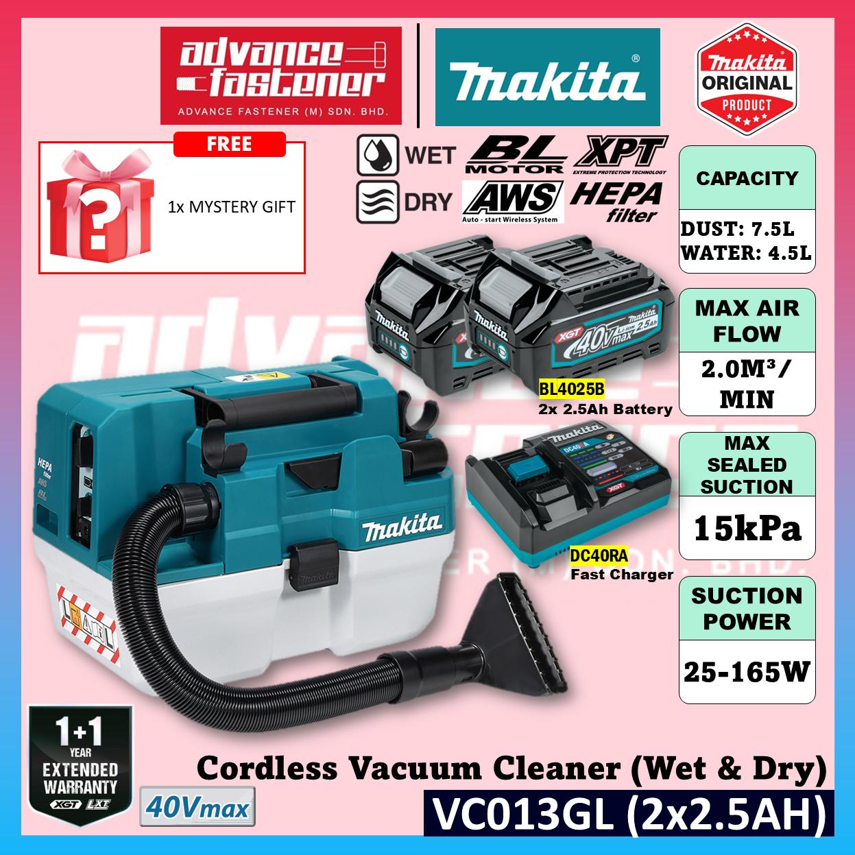 Makita VC013GL / VC013GLZ 40Vmax Cordless Vacuum Cleaner ( Wet & Dry )