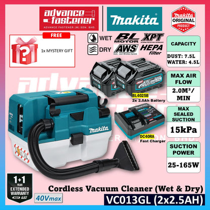 Makita VC013GL / VC013GLZ 40Vmax Cordless Vacuum Cleaner ( Wet & Dry )