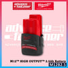 MILWAUKEE M12 Batteries And Chargers For 2.0Ah / 3.0Ah / 4.0Ah / 6.0Ah RED-LITHIUM-ION Battery