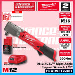 Milwaukee FRAIWF12-301B / FRAIWF12-0 M12 FUEL Right Angle Impact Wrench 1/2”