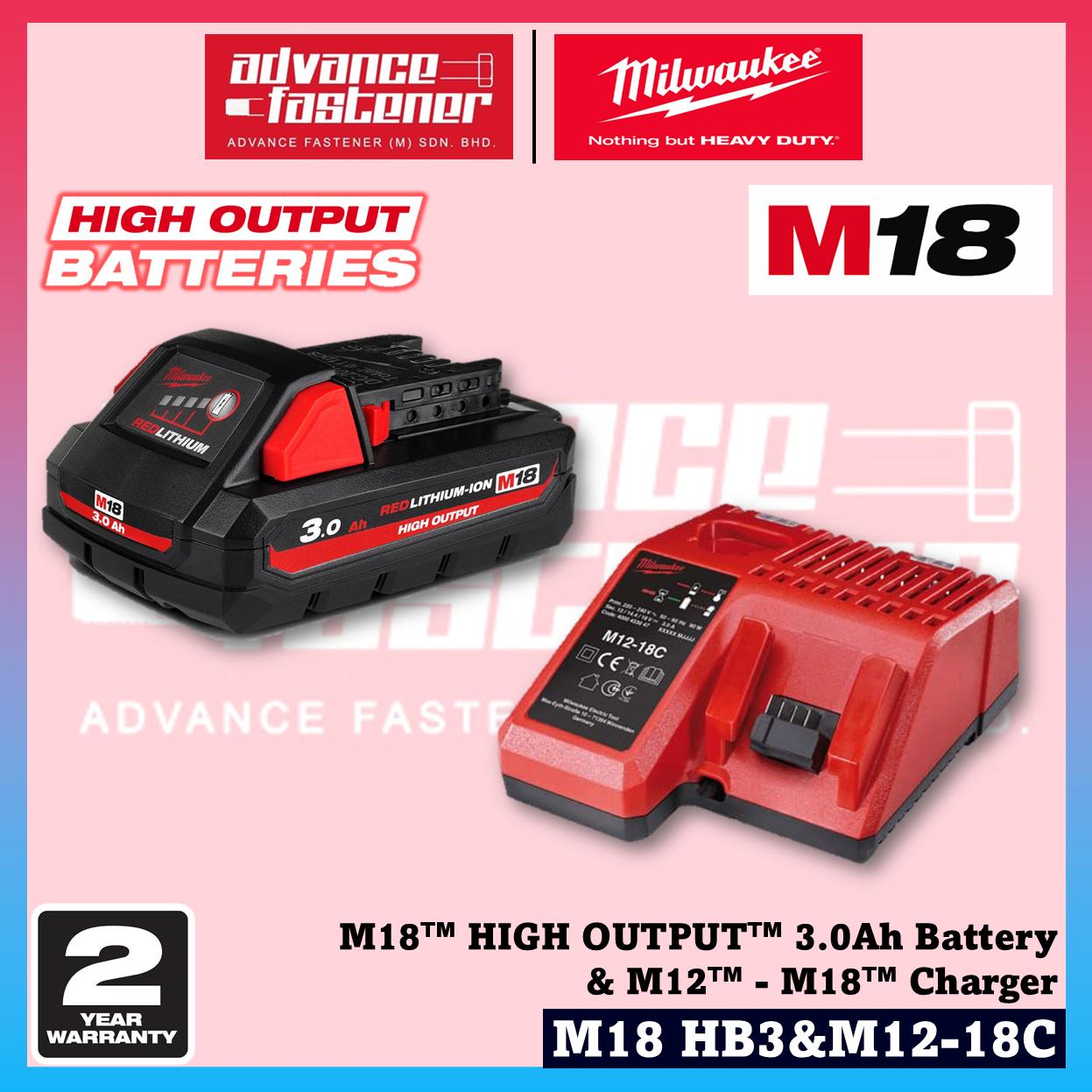 MILWAUKEE M18 Batteries & Charger 3.0Ah 5.0Ah 6.0Ah 8.0Ah 12.0Ah RED-LITHIUM-ION & FORGE Battery