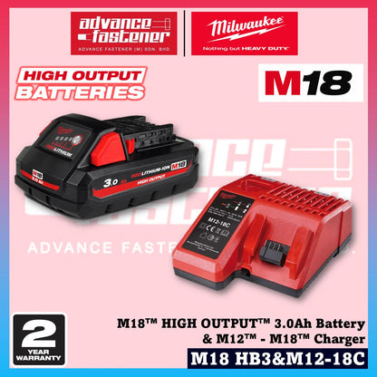 MILWAUKEE M18 Batteries & Charger 3.0Ah 5.0Ah 6.0Ah 8.0Ah 12.0Ah RED-LITHIUM-ION & FORGE Battery