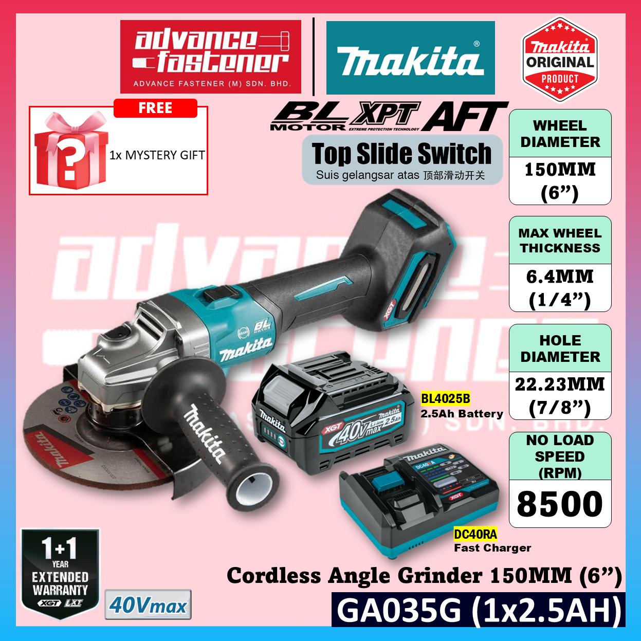 MAKITA GA035GZ 40Vmax Cordless Angle Grinder 150MM ( 6" ) ( Top Slide Switch )