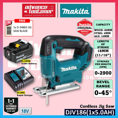 Makita DJV186 / DJV186Z 18V Cordless Jig Saw