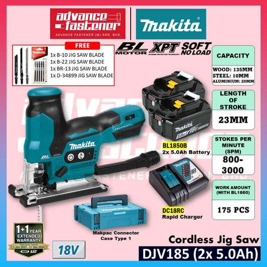 Makita DJV185 / DJV185Z 18V Cordless Jig Saw