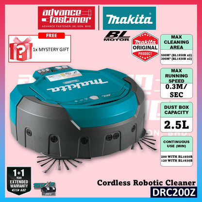 Makita DRC200 / DRC200Z 18V x2 Cordless Robotic Cleaner