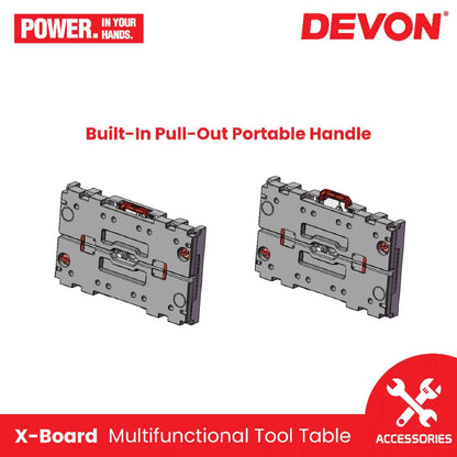 DEVON 8002200044 X-Board Multifunctional Portable Work Table 61 x 71 x 81 cm