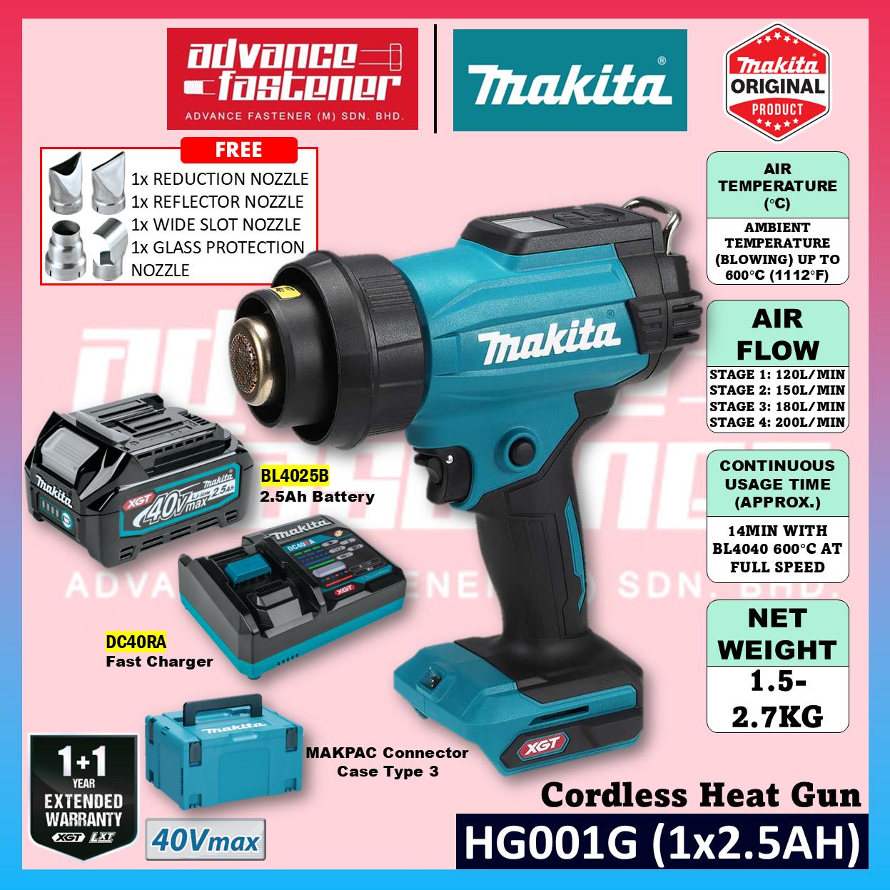 MAKITA HG001GZ02 40Vmax Cordless Heat Gun 600°C
