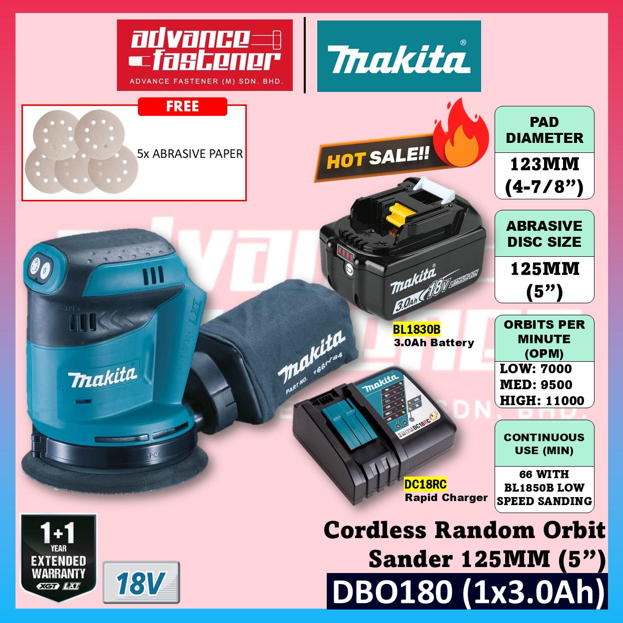 Makita 18V LXT Cordless Combo ( DBO481 Finishing Sander / DBO180 Random Orbit Sander )