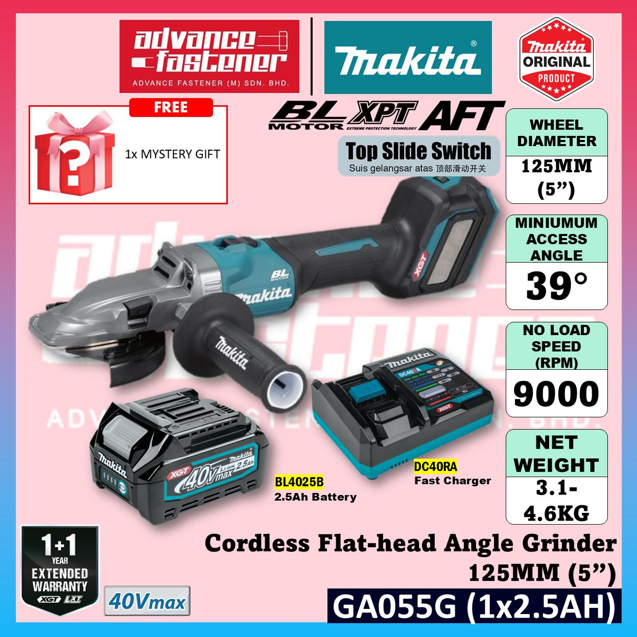 Makita GA055 / GA055GZ 40Vmax Cordless Angle Grinder 125MM (5") ( Top Slide Switch ) ( Brushless )