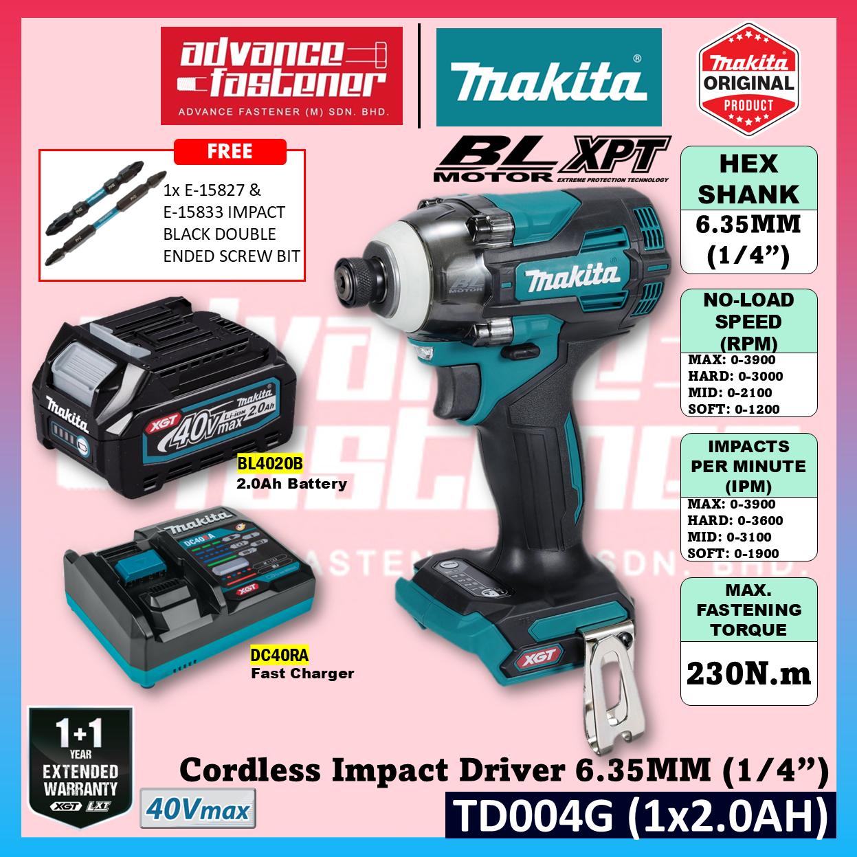 Makita TD004 / TD004GZ 40Vmax Cordless Impact Driver 6.35MM (1/4")