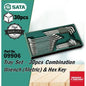 Sata 95121P 140 PCS 5 Drawer Tool Trolley Set (Wrench / Hex Key / Pliers / Screwdriver /  Socket / Striking)