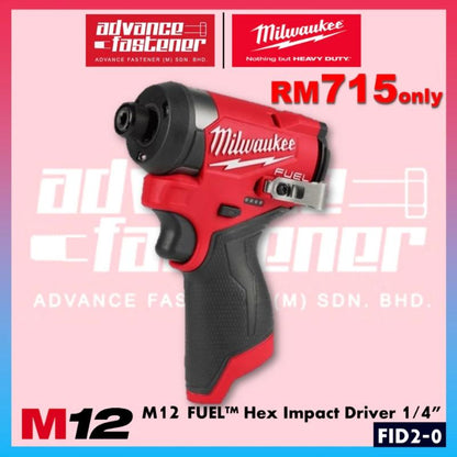Milwaukee M12 FPP2A20-302X SA ESSENTIAL Combo ( FPD2-0 Percussion Drill / Driver 13mm & FID2-0 Hex Impact Driver 1/4" )