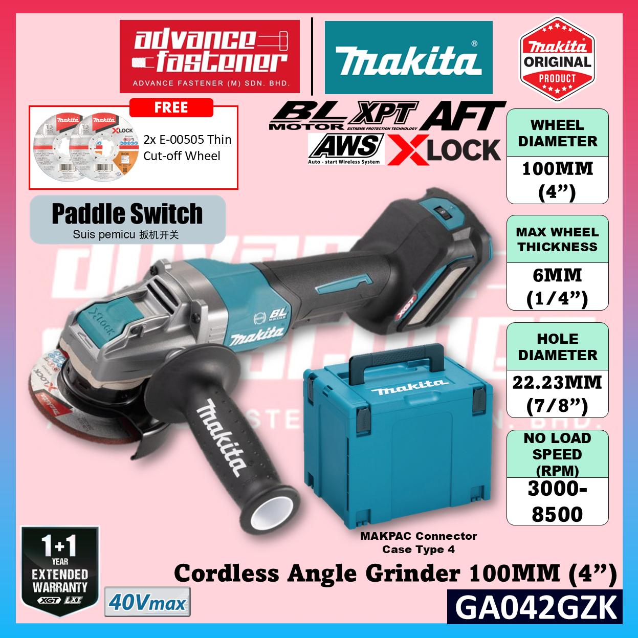 Makita GA042GM201 / GA042GD201 / GA042GZ 40Vmax Cordless Angle Grinder 100MM (4") ( GA042 )