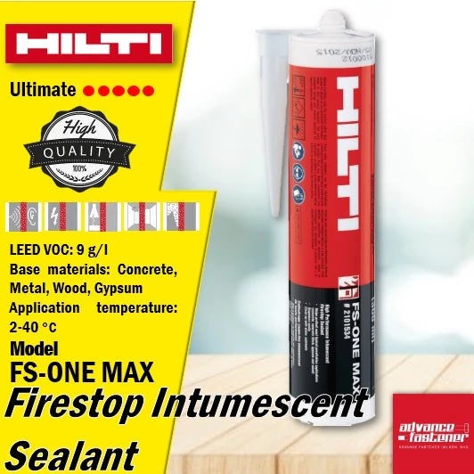 Hilti FS-ONE MAX Firestop Intumescent Sealant 300ml（Small Bottle） 【Firestop sealants and sprays】