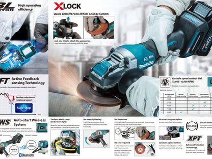 Makita GA042GM201 / GA042GD201 / GA042GZ 40Vmax Cordless Angle Grinder 100MM (4") ( GA042 )