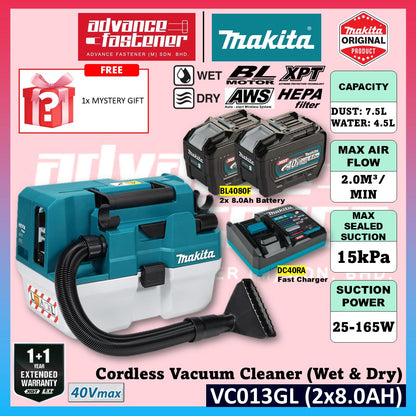 Makita VC013GL / VC013GLZ 40Vmax Cordless Vacuum Cleaner ( Wet & Dry )
