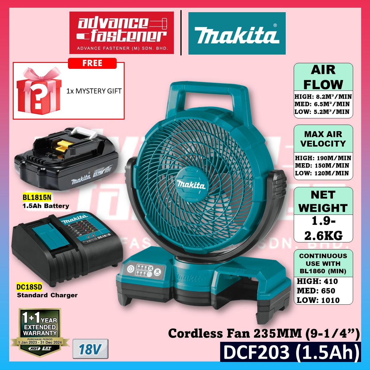 Makita DCF203 / DCF203Z 18V Cordless Fan 235MM (9-1/4")