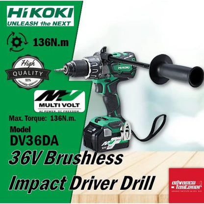 HIKOKI DV36DA MULTI VOLT 36V Brushless Impact Driver Drill