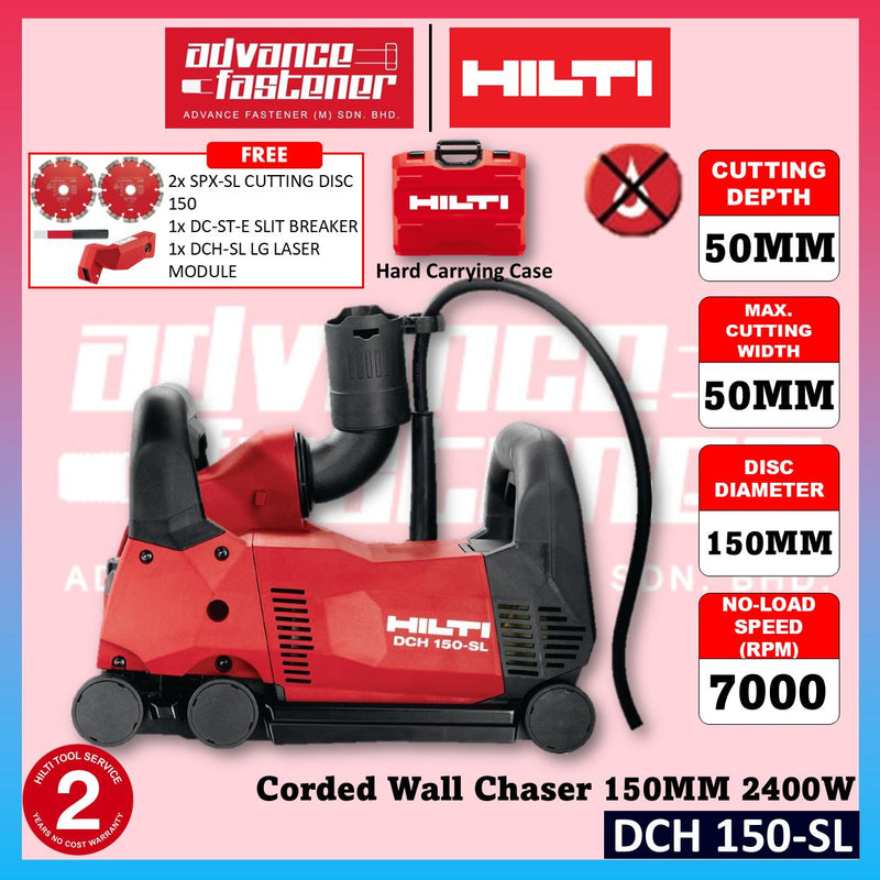 Hilti DCH 150-SL 230V Corded Wall Chaser 150MM (6