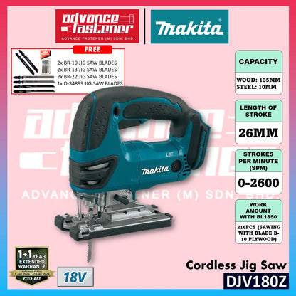 Makita DJV180RFE / DJV180Z 18V Cordless Jig Saw