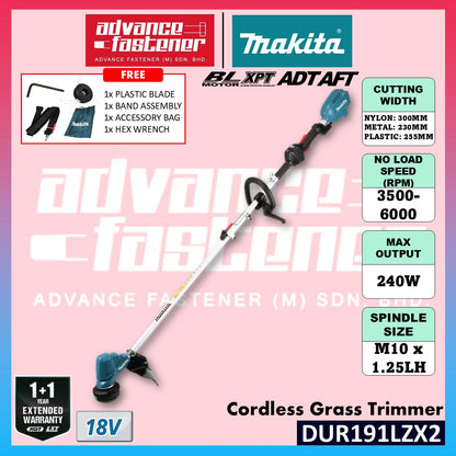 MAKITA DUC254 / DUC254Z001 / DUR191LRT2 18V Cordless Chain Saw 250MM (10") / Grass Trimmer