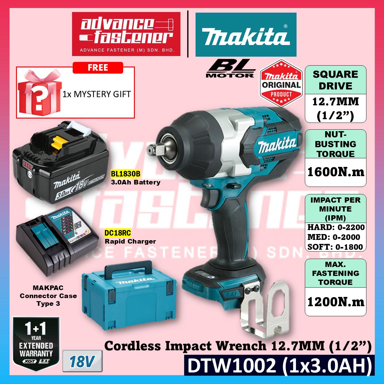 Makita DTW1002JX2 / DTW1002JX3 / DTW1002JX4 / DTW1002RFJ / DTW1002ZX2 18V Cordless Impact Wrench 12.7MM (1/2")