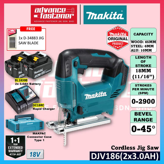 Makita DJV186 / DJV186Z 18V Cordless Jig Saw