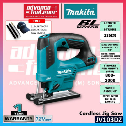 MAKITA JV103DZ / JV103DWAJ / JV103DSMJ 12Vmax Cordless Jig Saw