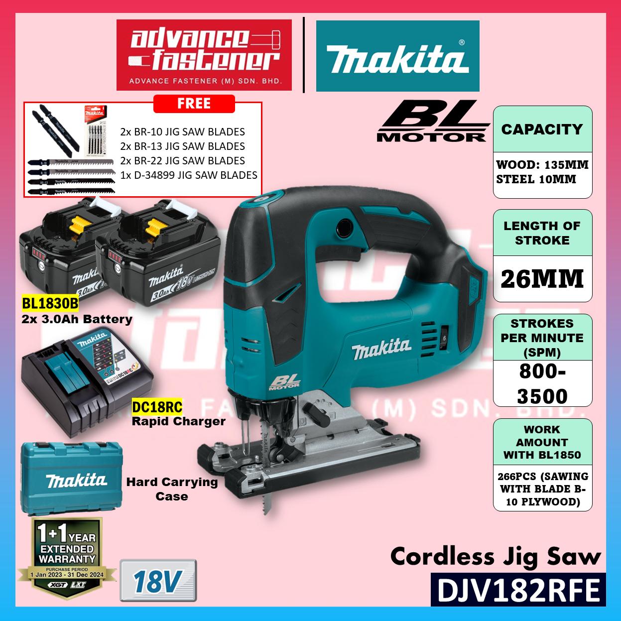 Makita DJV182RME / DJV182RFE / DJV182Z 18V Cordless Jig Saw