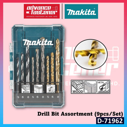 MAKITA D-67527 / D-72833 / D-72855 / D-71962 / D-72877 / D-72861 HSS-TIN Drill & Screw Bit Set ( WOOD / METAL / MASONRY) E-06638  Screw Bit C & E-form Impact Black Assortment (35pcs)