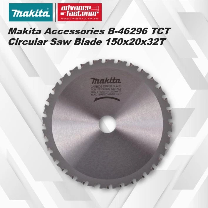 Makita Accessories B-46296 TCT Circular Saw Blade 150x20x32T (1pcs)
