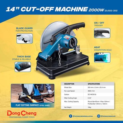 DONG CHENG DJG02-355 Corded Cut Off Machine 355MM (14“) 2000W