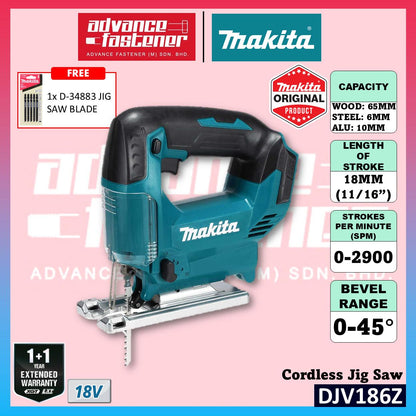 Makita DJV186 / DJV186Z 18V Cordless Jig Saw