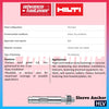 Hilti HLV Sleeve Anchor 8x35/4 & 10x45/10 & 12x48/10 & 16x68/20 (Package)