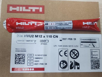 Hilti HVU2 Anchor capsule Adhesive capsule M12x110 / 1 pcs ( Hybrid urethane methacrylate adhesive )