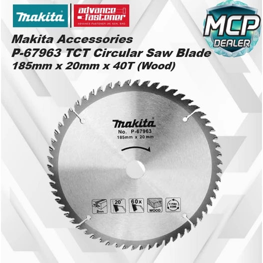 MAKITA P-67957 TCT Circular Saw Blade 185mm x 20mm x 40T