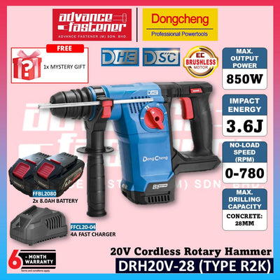 DONG CHENG DRH20V-28 20V Cordless Rotary Hammer 28MM ( TYPE R2K / Z )