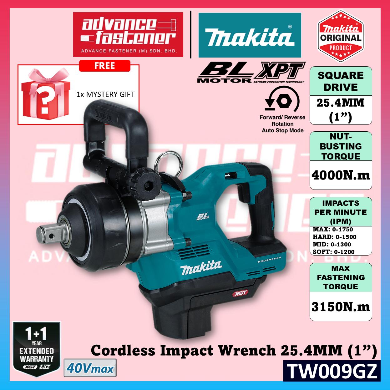 MAKITA TW009GZ 40Vmax Cordless Impact Wrench 25.4MM (1"), Short Anvil