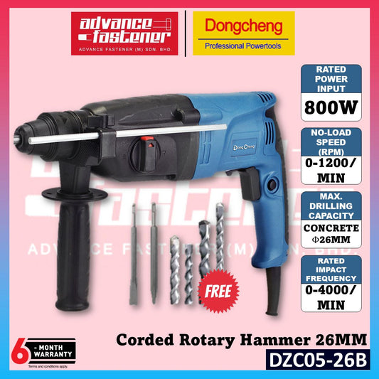 Dong Cheng DZC05-26B Corded Electric 3-Mode Rotary Hammer 26MM