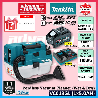 Makita VC013GL / VC013GLZ 40Vmax Cordless Vacuum Cleaner ( Wet & Dry )