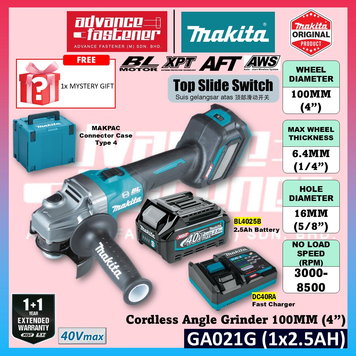 MAKITA GA013GM201/ GA013GD201 / GA013GZ 40Vmax Cordless Angle Grinder 125 mm (5") ( Paddle Switch )