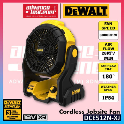 Dewalt DCE512N-XJ 18V XR Cordless Jobsite Fan