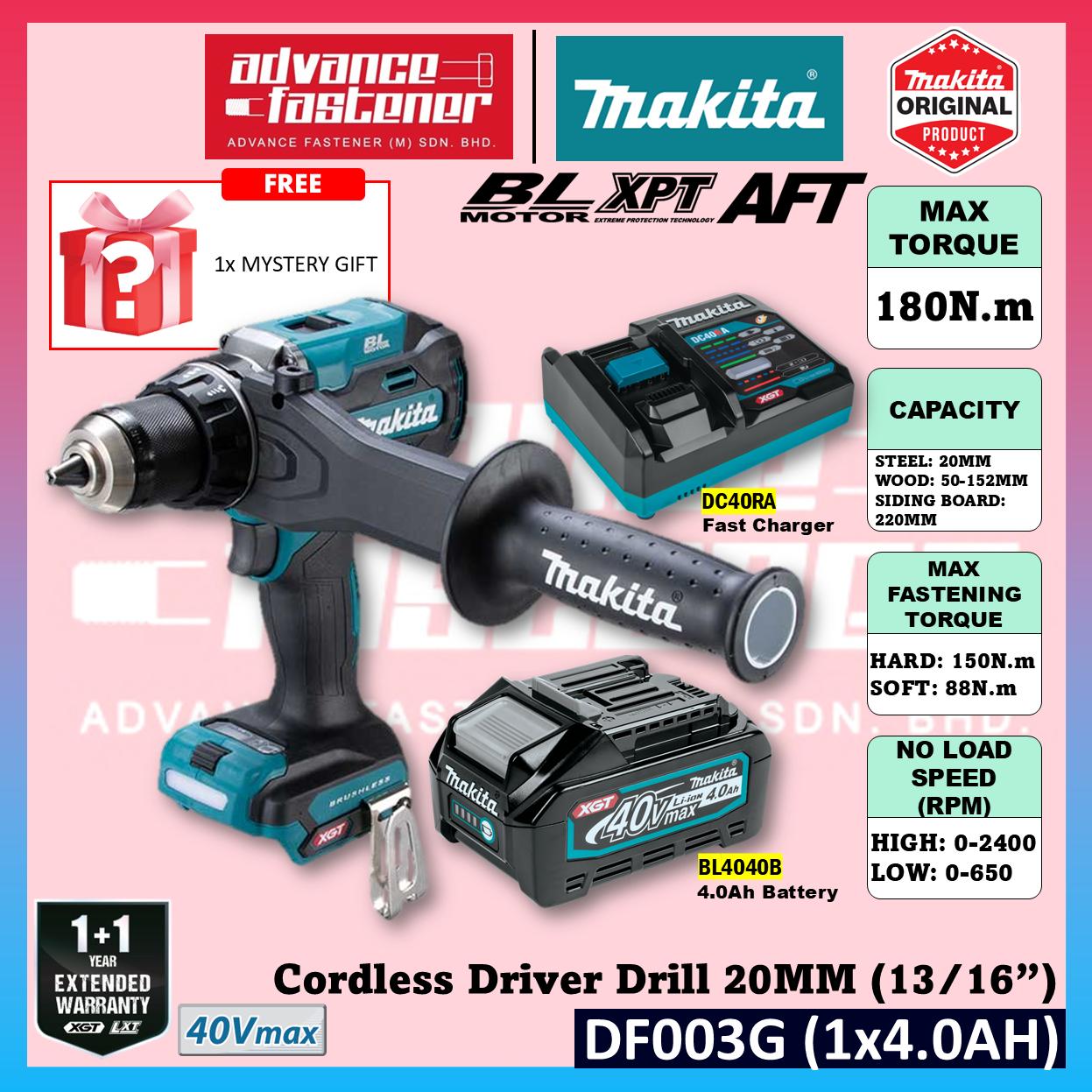 Makita DF003G / DF003GZ 40Vmax Cordless Driver Drill 20MM (13/16") (Brushless)
