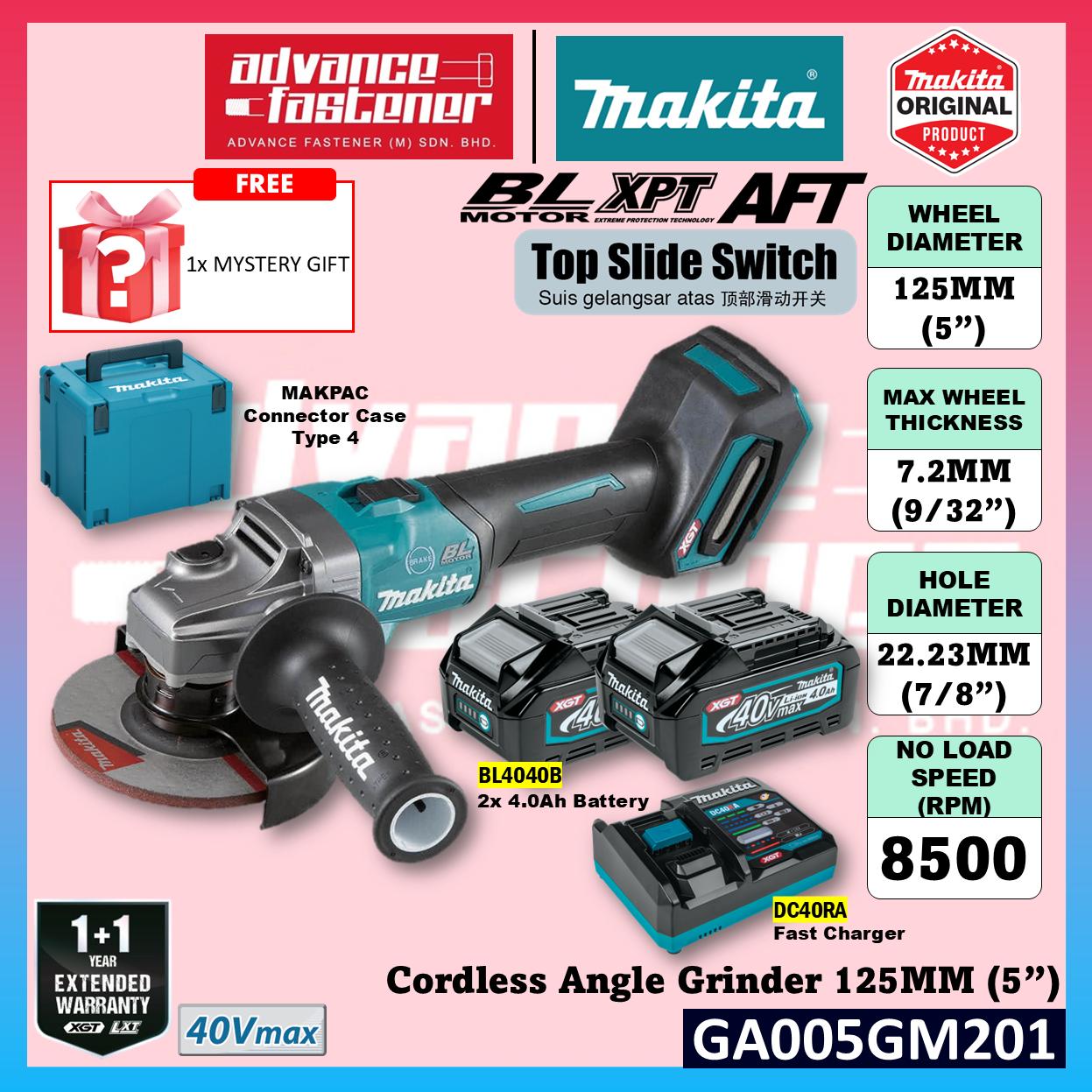 MAKITA GA005GM201 / GA005GZ 40V Cordless Angle Grinder 125MM ( 5" ) ( Top Slide Swtich )