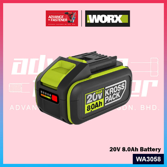 WORX 20V Kross Pack Battery 2.0Ah, 4.0Ah, 5.0Ah, 6.0Ah, 8.0Ah