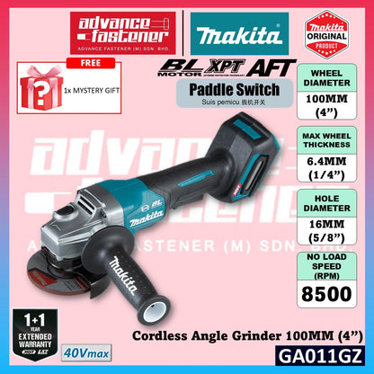 MAKITA GA011GM201 / GA011GD201 / GA011GZ 40V Cordless Angle Grinder 100MM ( 4" ) ( Paddle Switch )