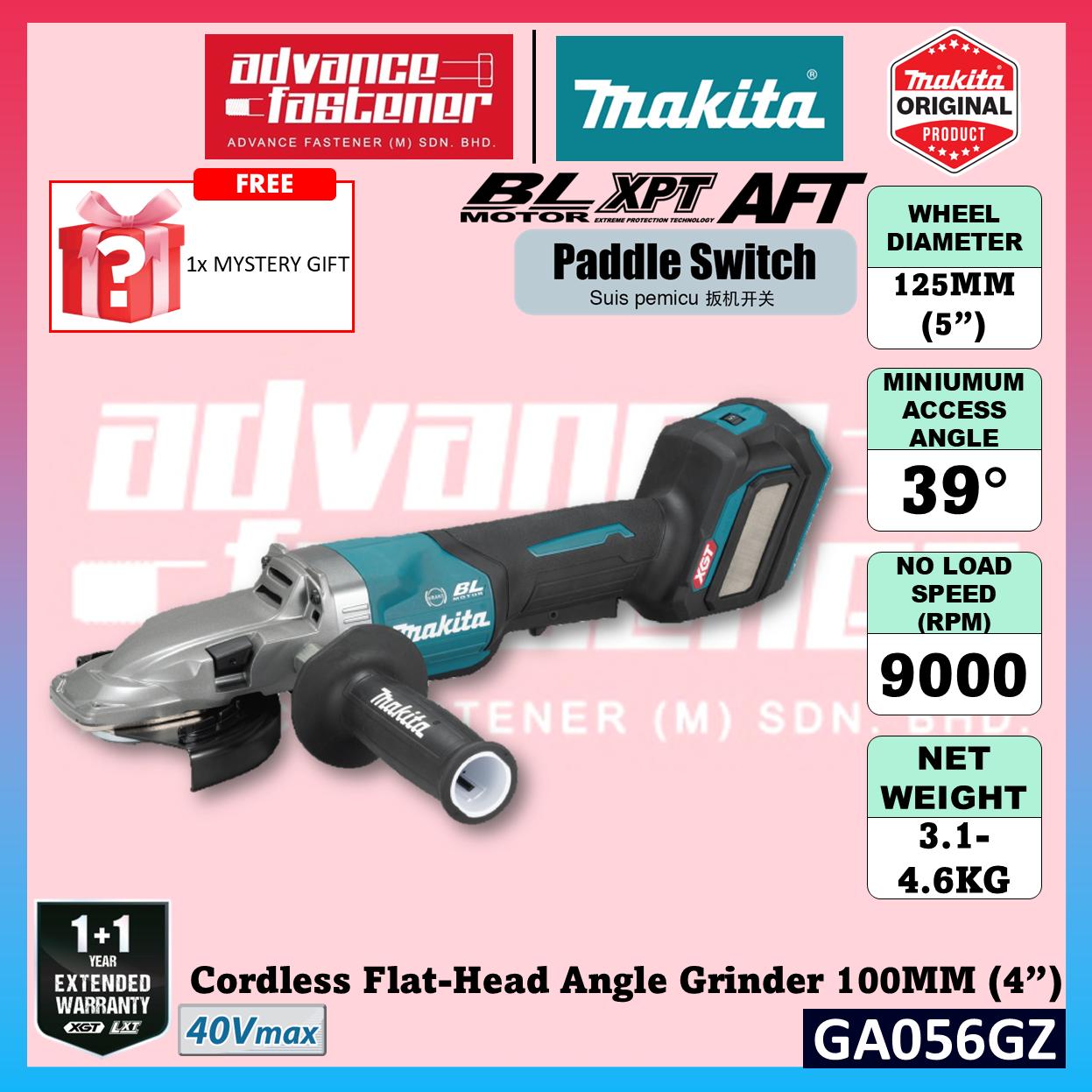 Makita GA056GZ 40Vmax Cordless Flat-head Angle Grinder 125MM (5") ( Paddle Switch )