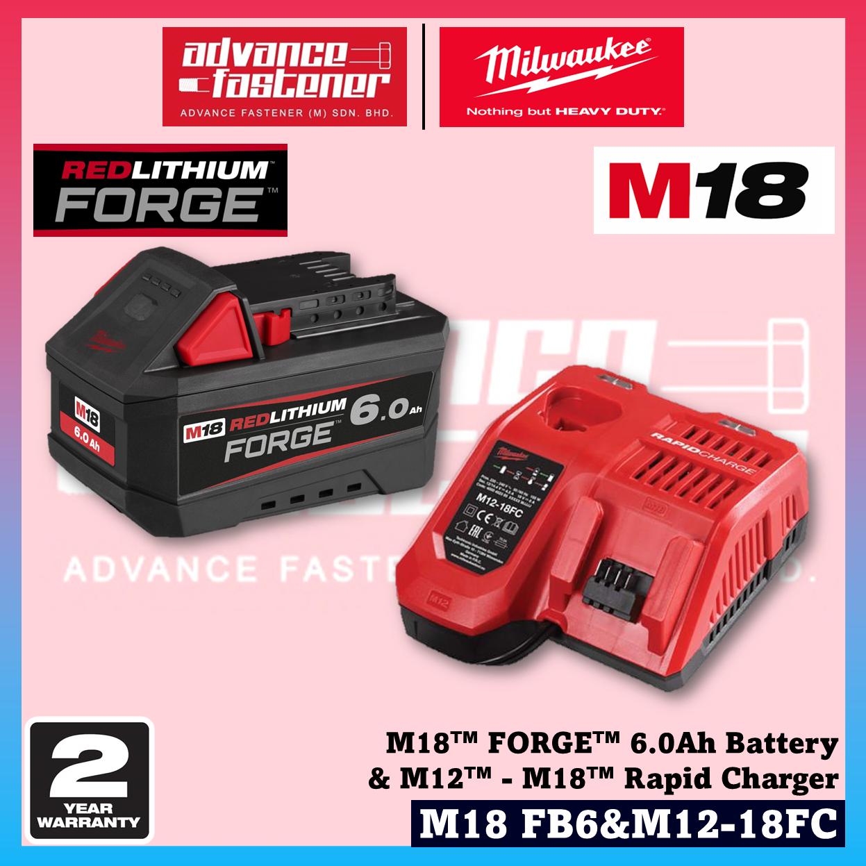 MILWAUKEE M18 Batteries & Charger 3.0Ah 5.0Ah 6.0Ah 8.0Ah 12.0Ah RED-LITHIUM-ION & FORGE Battery